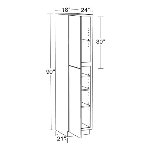 Summit White Shaker Pantry Cabinet