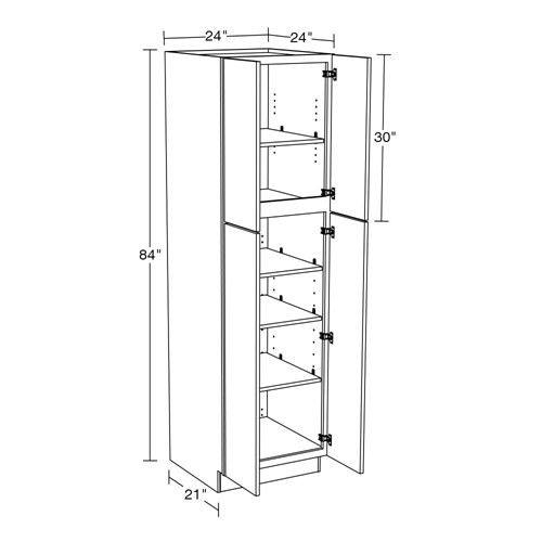 Summit White Shaker Utility 24" x 24" x 84"