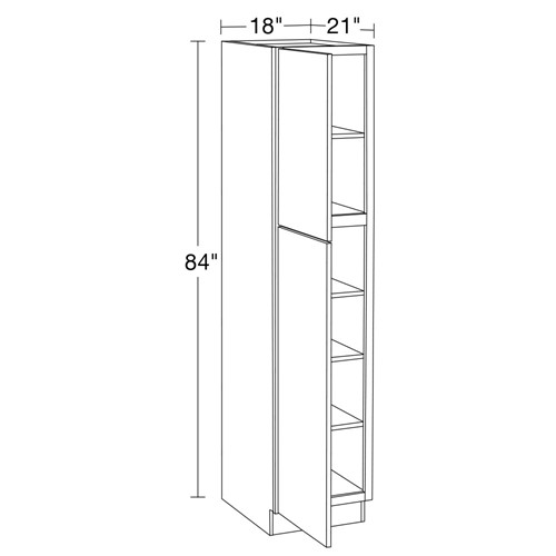 Summit White Shaker Linen W/Shelves VLC182184L
