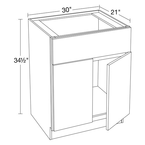 Summit White Shaker Vanity Sink Base 30