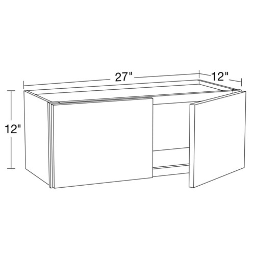 Strata  White Flat Panel Wall 27" x 12"