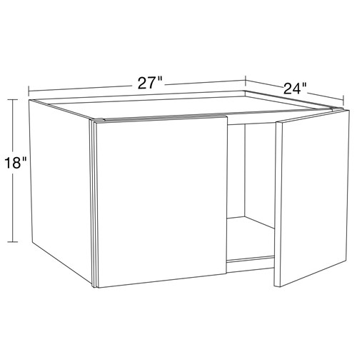 Strata  White Flat Panel Wall Cabinet - 27" x 18" x 24"
