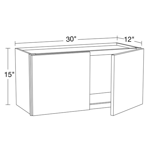 Summit White Shaker Wall Cabinet 15" High