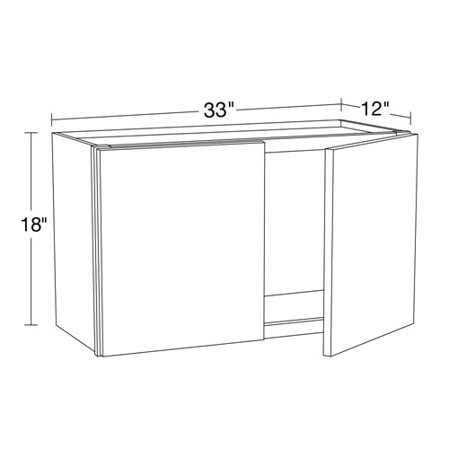 Strata  White Flat Panel Wall 33" x 18"