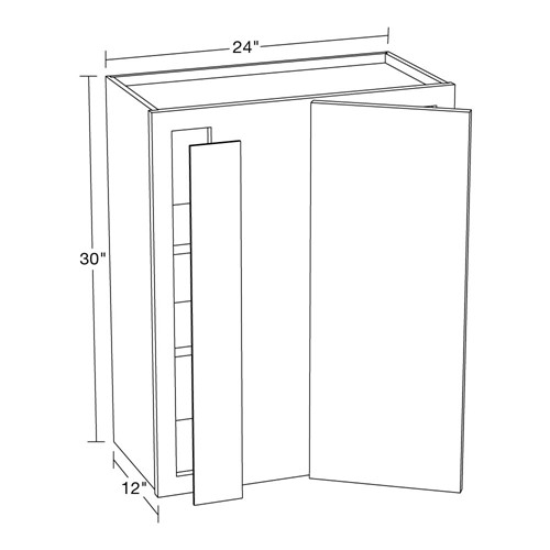 Summit White Shaker Blind Corner Wall - Blind