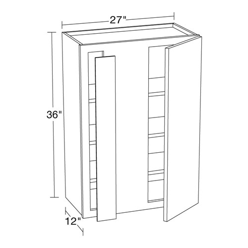 Summit White Shaker Blind Corner Wall - Blind