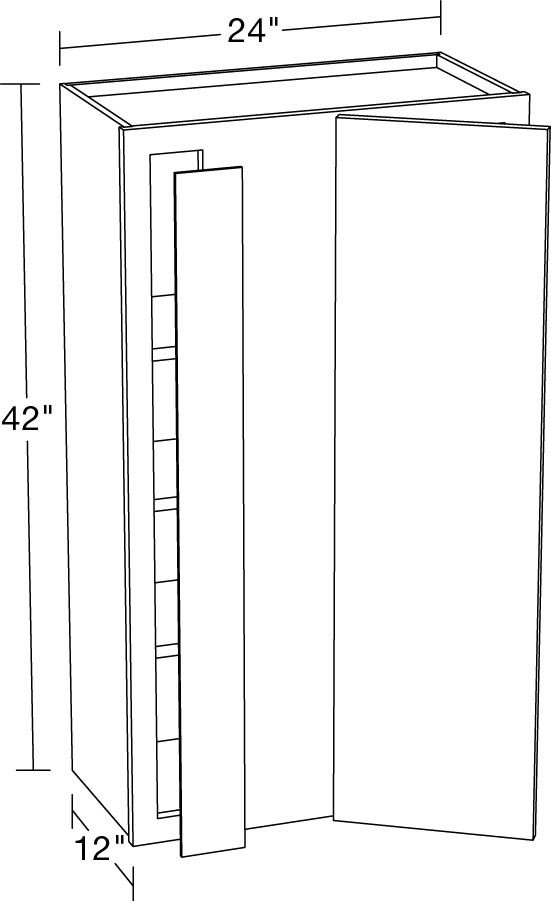 Summit White Shaker Blind Corner Wall - Blind