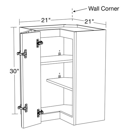 Summit White Shaker Wall EZ Reach - 21"