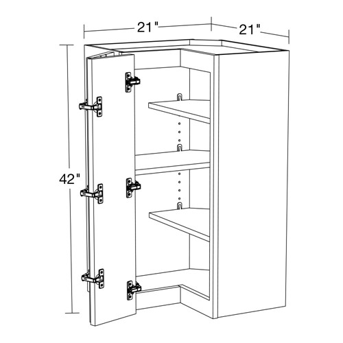 Summit White Shaker Wall EZ Reach - 21"