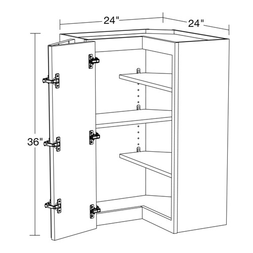 Summit White Shaker Wall EZ Reach - 24"