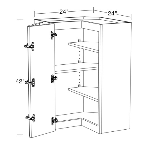 Summit White Shaker Wall EZ Reach - 24"