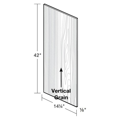 Summit White Shaker Skin Panel - 42" x 14 1/4" x 1/4"