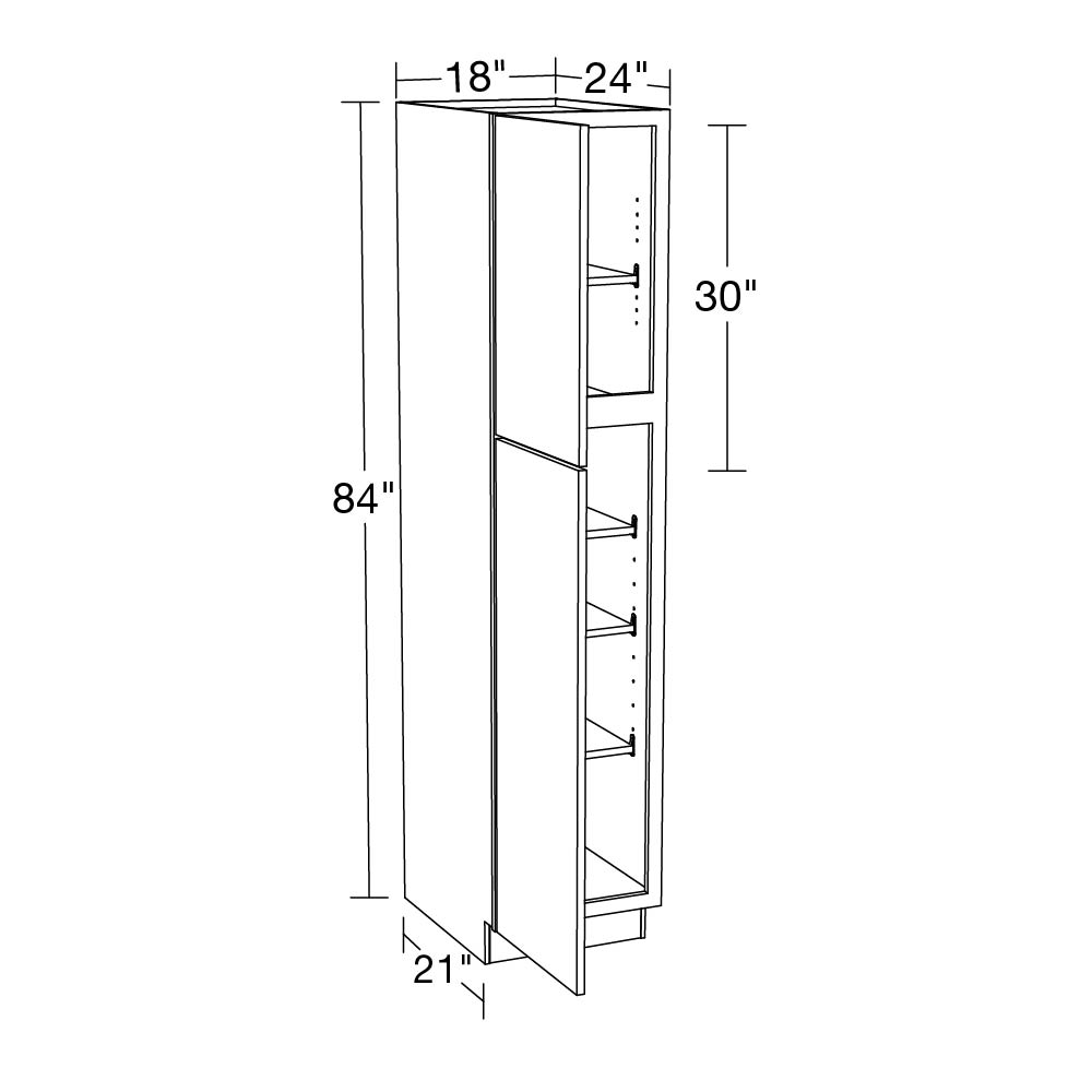 Strata  White Flat Panel Utility 18" x 24" x 84" 4 Wire Shelf