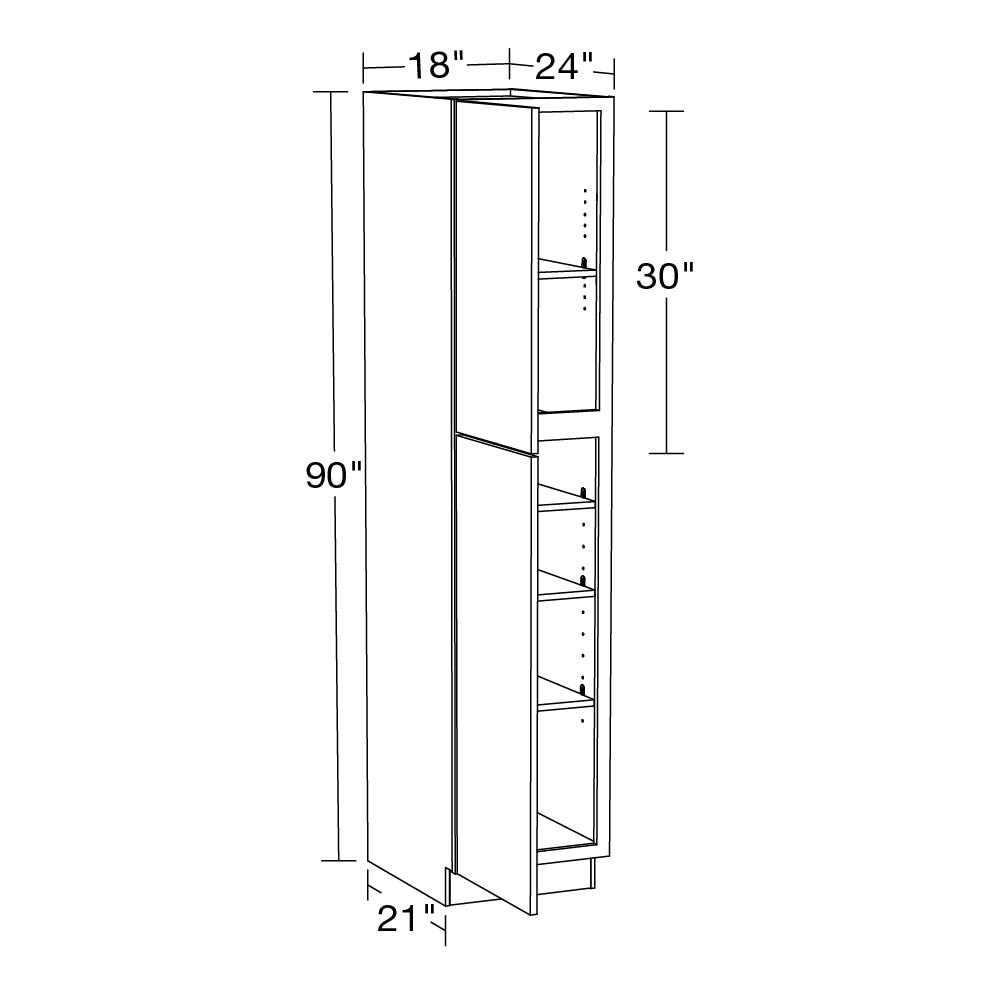 Strata  White Flat Panel Utility 18" x 24" x 90" 4 Wire Shelf