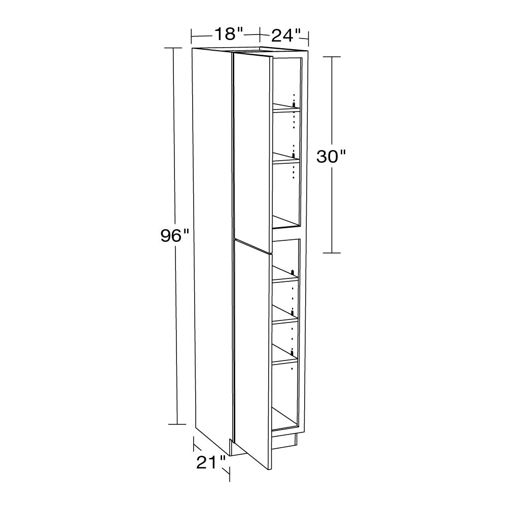 Strata  White Flat Panel Utility 18" x 24" x 96" 4 Wire Shelf