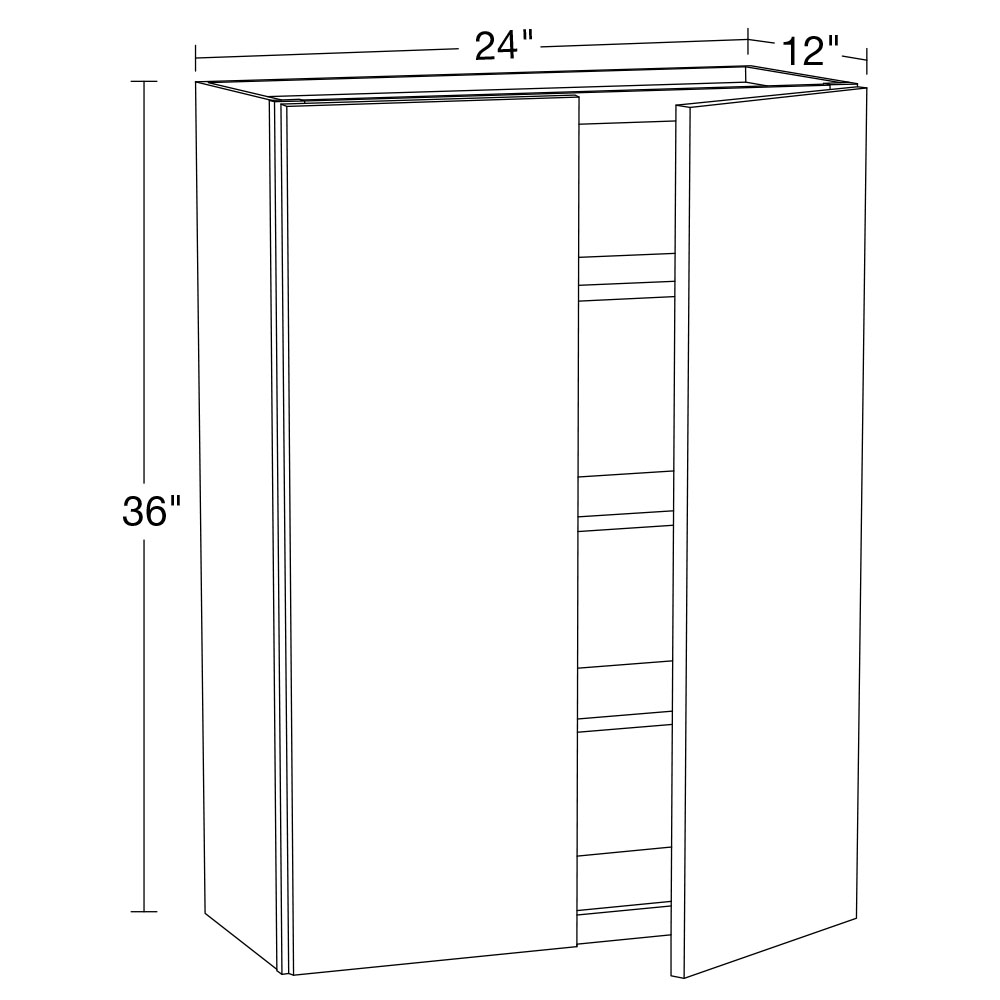 Strata  White Flat Panel Wall 24" x 36" Pull-Down Shelves Chrome