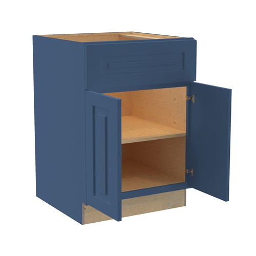Preston Blue Raised Panel Cabinets