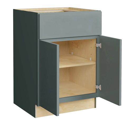 Strata Green Flat Panel Cabinets