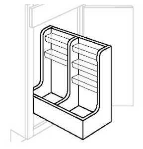Rustic Slab Pullout for Single and Double-Door Vanity Cabinet