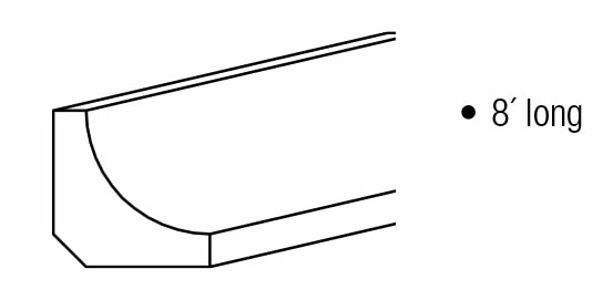 Coastal Sand Slim Shaker Inside Corner Trim - 3-1/2"W x 3-1/2"H