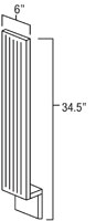 Dark Hickory 6" Fluted Base Filler