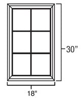 Dark Hickory Mullion Door for W1830