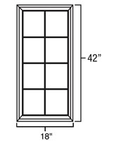 Dark Hickory Mullion Door for W1842
