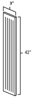 Dark Hickory 3"x 42" Fluted Wall Filler