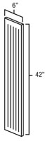 Dark Hickory 6" x 42" Fluted Wall Filler