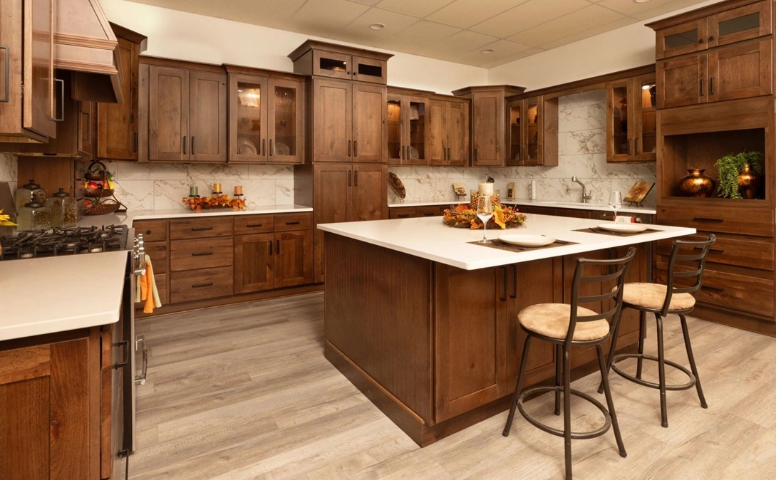 Dark Hickory Kitchen Cabinets
