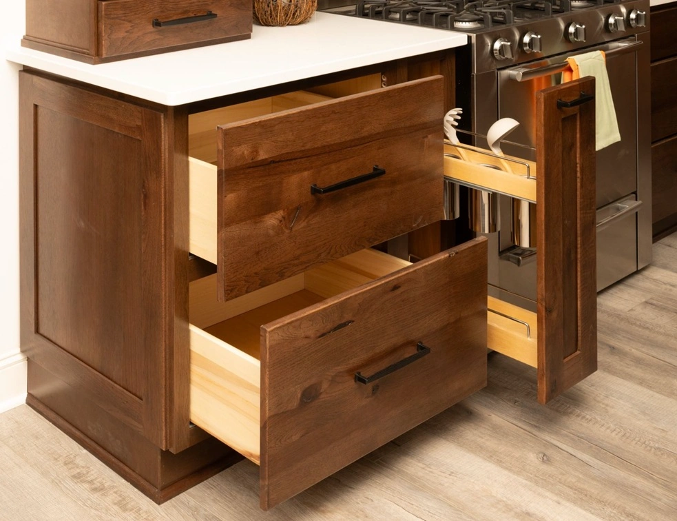 Dark Hickory Kitchen Cabinets