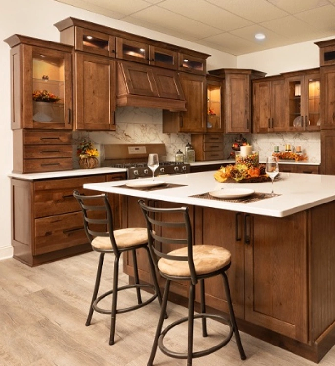 Dark Hickory Kitchen Cabinets