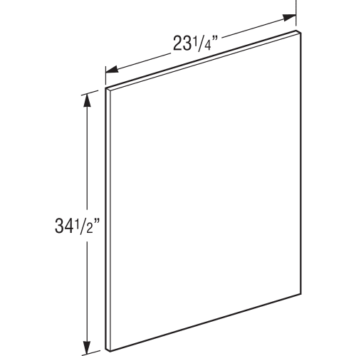 Wall End Panel - 24"W x 34"H