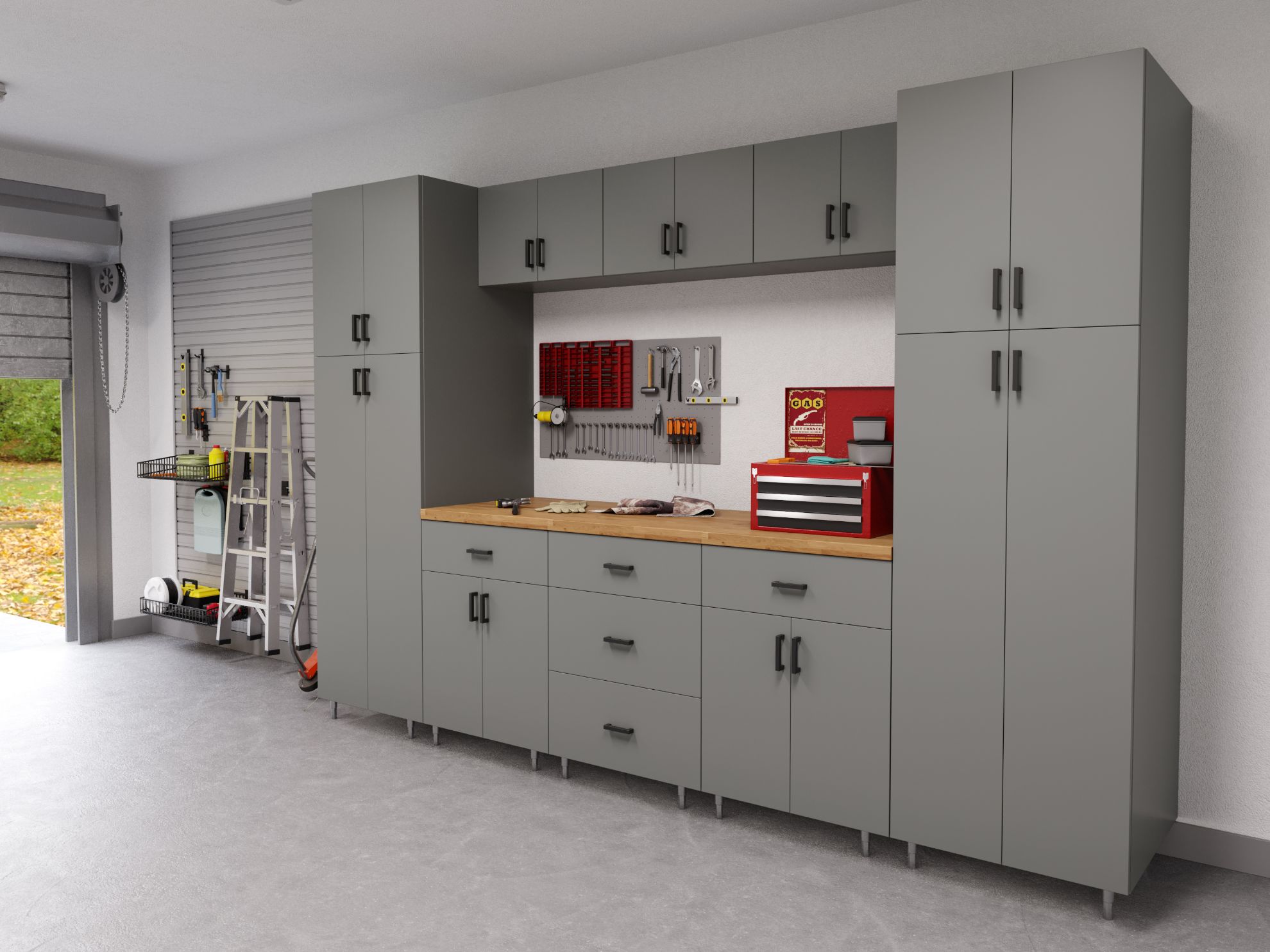 Signature Gray Garage Cabinets