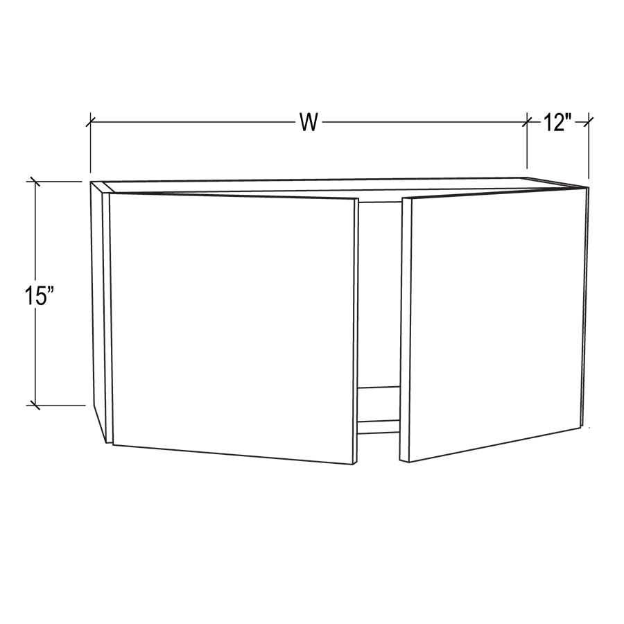 Gray Garage Double Door Wall Cabinet - 30" W - MW-W3015