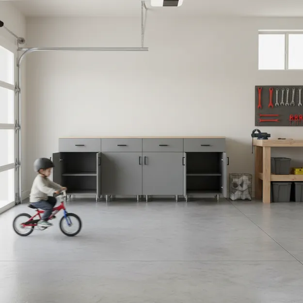 Signature Gray Garage Cabinets
