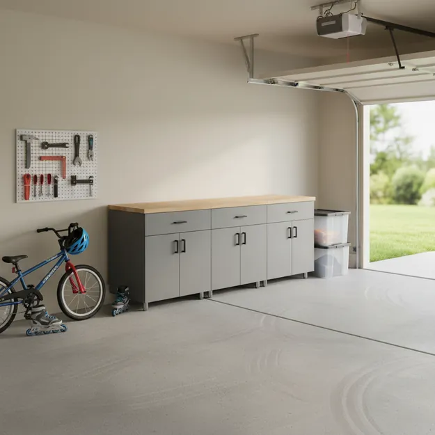 Signature Gray Garage Cabinets