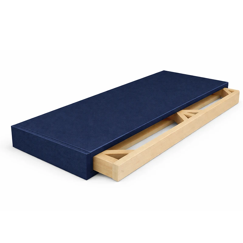 Florence Midnight Blue Wood Floating Shelf - 24" W x 12" D 
