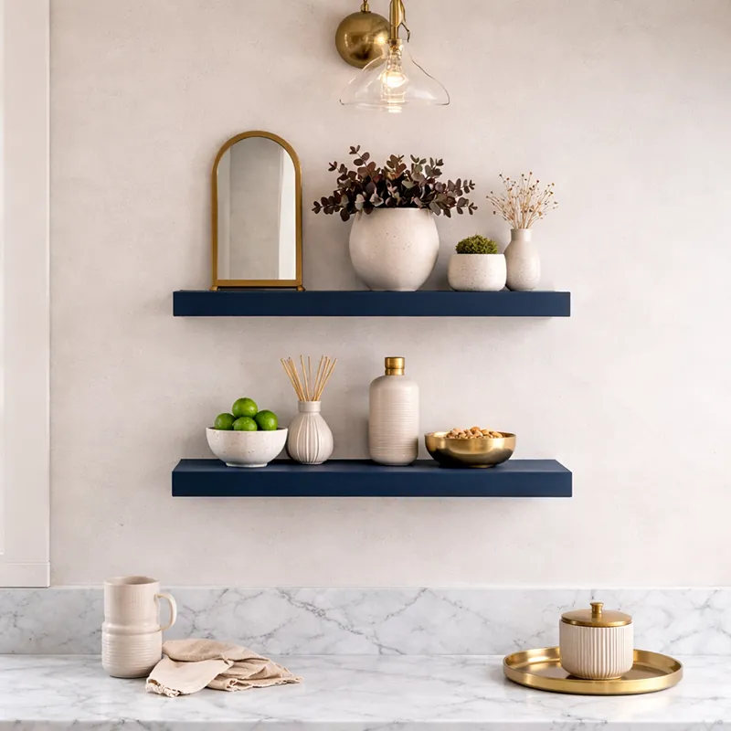 Florence Midnight Blue Floating Shelf