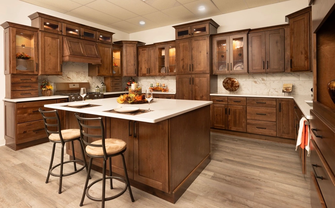 Dark Hickory Kitchen Cabinets