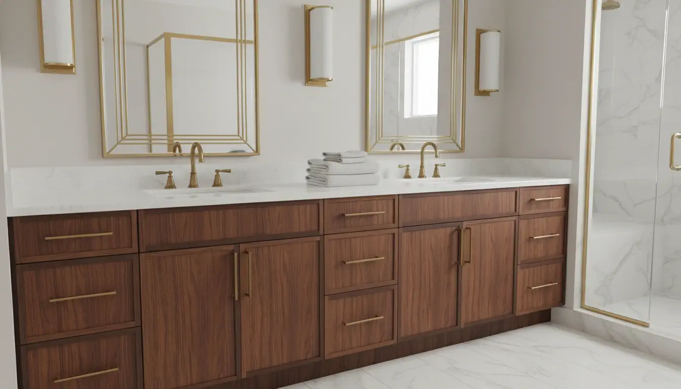 Slim Walnut Shaker Bathroom Vanities