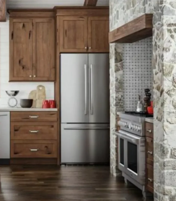 Rustic Slab Kitchen Cabinets