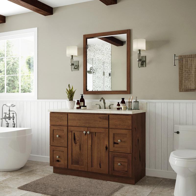 Rustic Slab Kitchen Cabinets