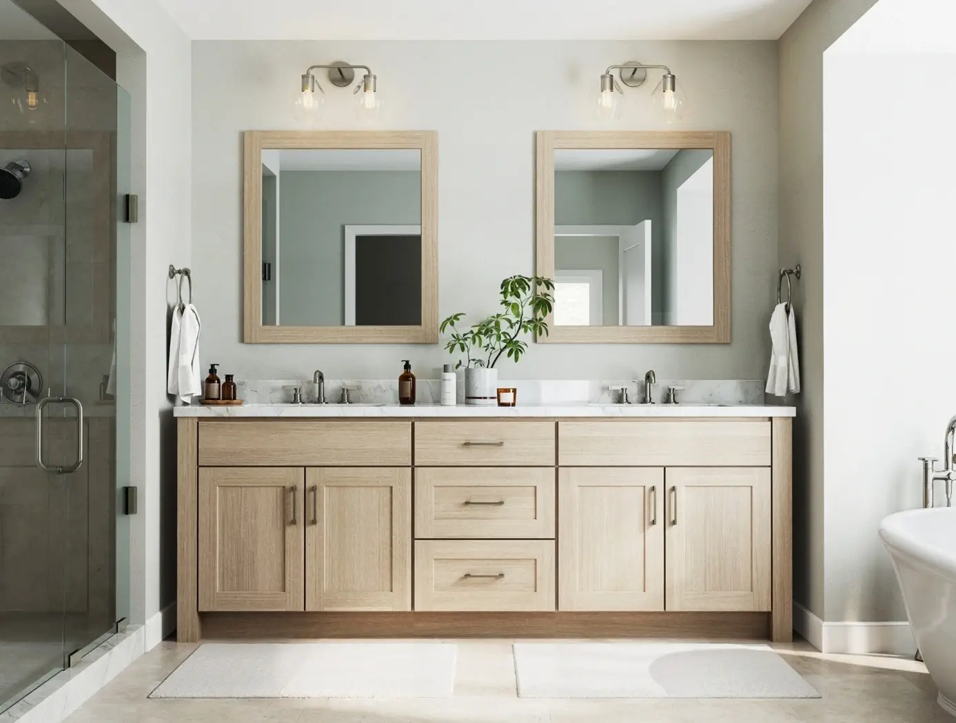 Driftwood Slab Kitchen Cabinets