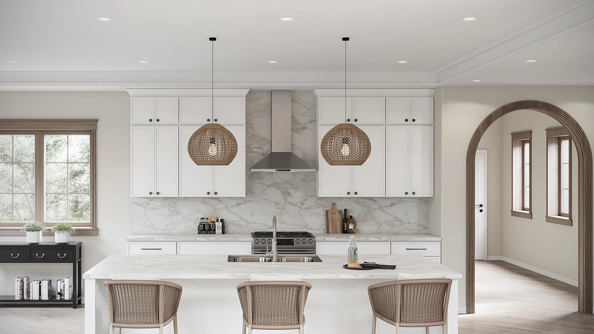 Slim White Shaker Kitchen Cabinets