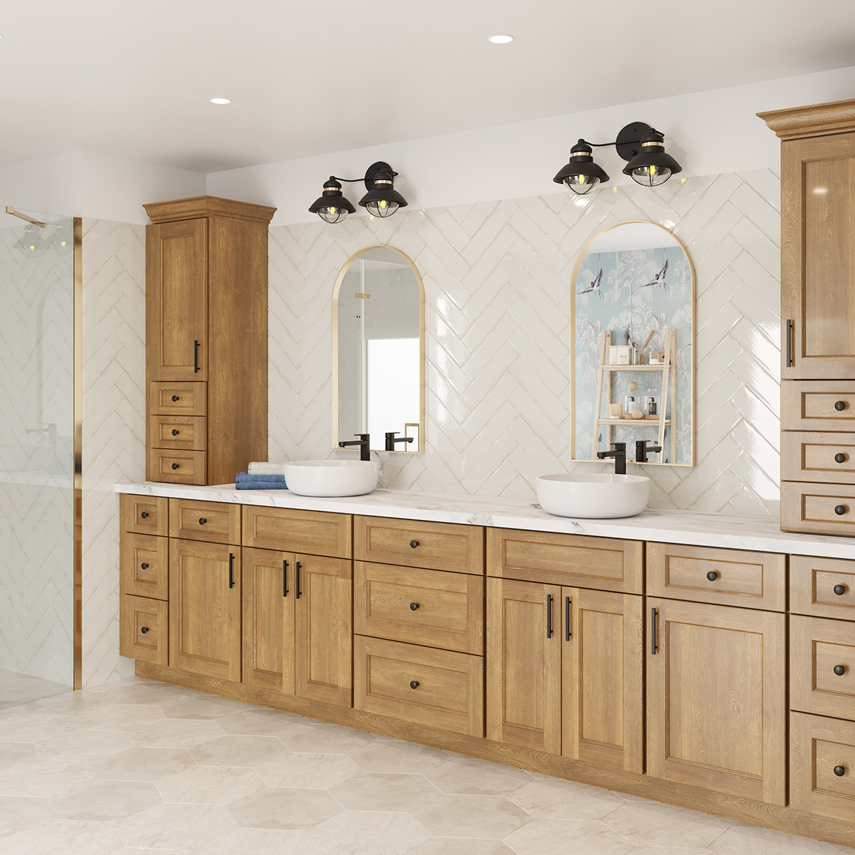 Florence Honey Bathroom Vanities