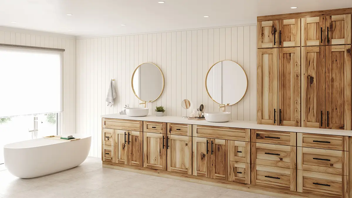 Natural Hickory Shaker Bathroom Vanities