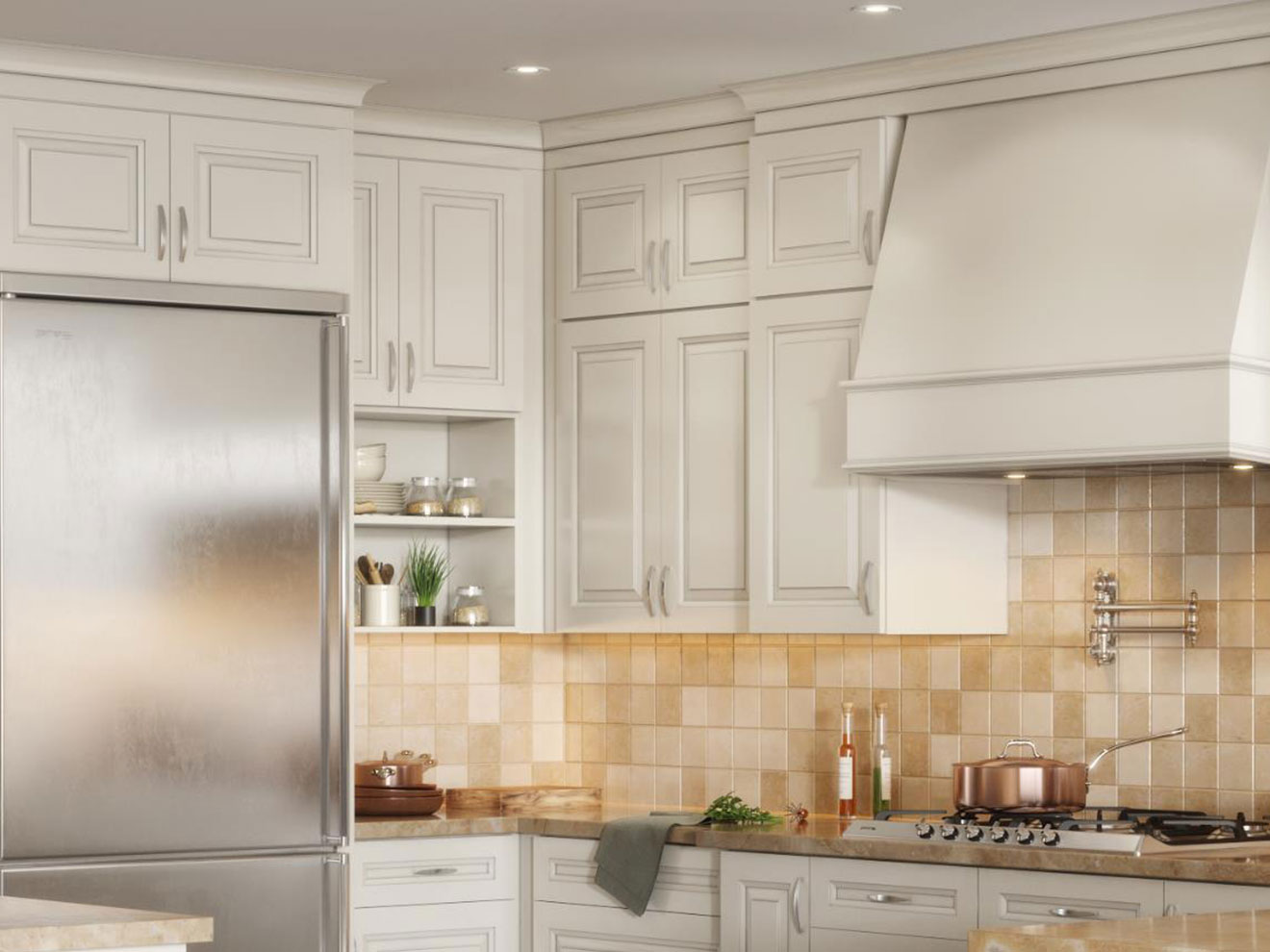Riviera White Kitchen Cabinets