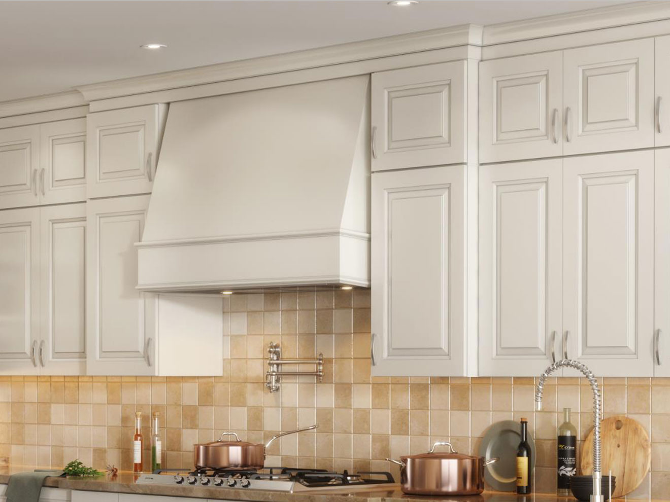 Riviera White Kitchen Cabinets
