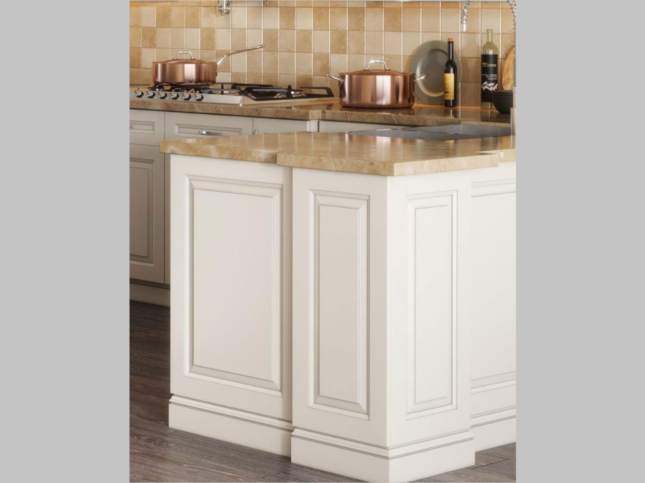 Riviera White Kitchen Cabinets